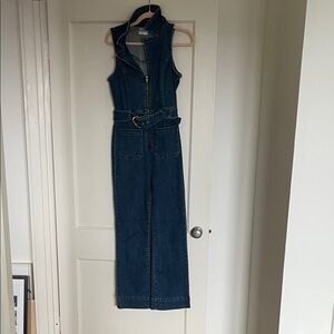 Show Me Your MuMu Navy Denim Overalls
